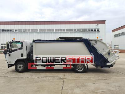Isuzu 4HK1 engine recycling rear loader garbage truck