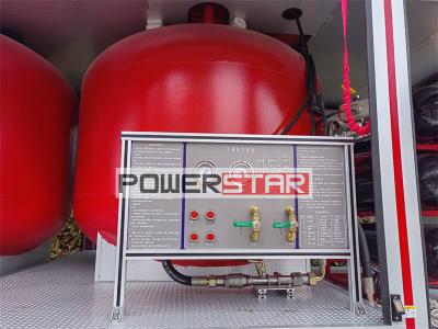 Isuzu ELF dry powder nitrogen fire truck