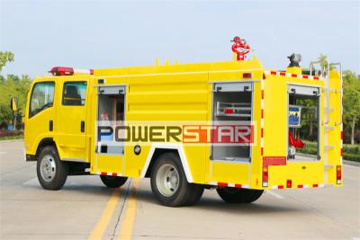 Isuzu ELF dry powder nitrogen fire truck
