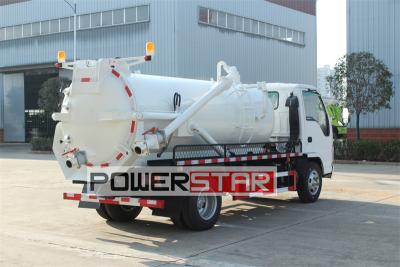 Isuzu 3 cbm pressure vacuum suction truck