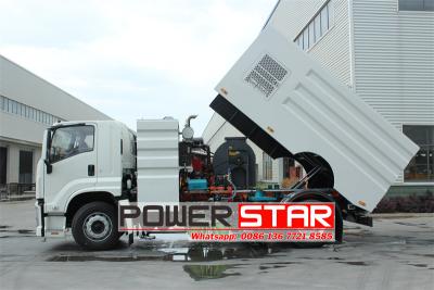 Isuzu 10,000 liters truck mounted vacuum road sweeper