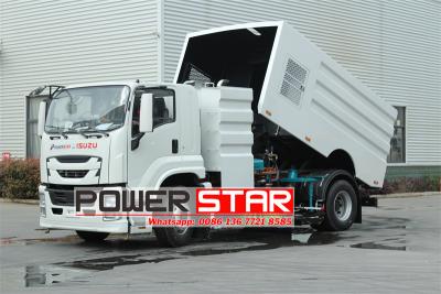 Isuzu 10,000 liters truck mounted vacuum road sweeper