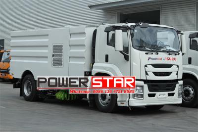 Isuzu 10,000 liters truck mounted vacuum road sweeper