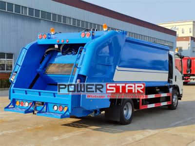 Isuzu NPR recycling rear loader garbage truck