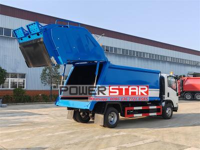 Isuzu NPR recycling rear loader garbage truck