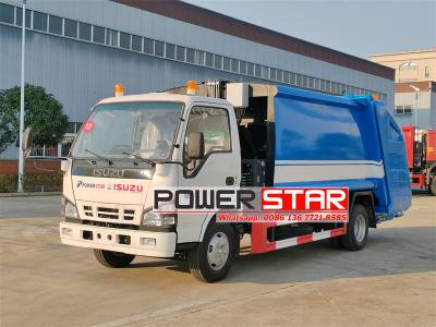 Isuzu 8 cbm split rear loader garbage truck