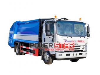 Isuzu NPR recycling rear loader garbage truck