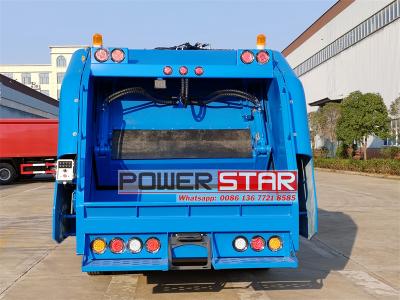 Isuzu NPR recycling rear loader garbage truck