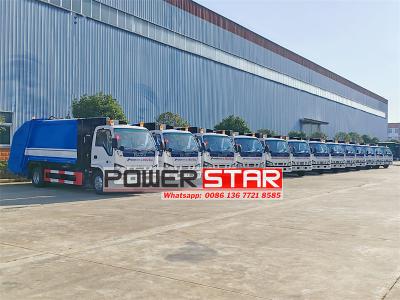 Isuzu 8 cbm split rear loader garbage truck