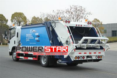 Isuzu NPR ELF automatic refuse service rear loader