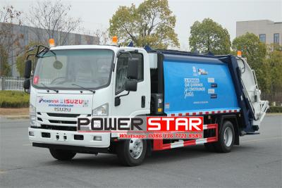 Isuzu NPR ELF automatic refuse service rear loader