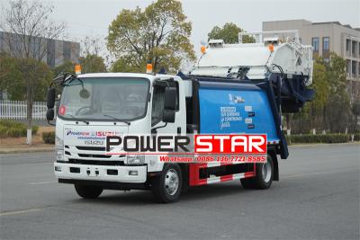 Isuzu NPR ELF automatic refuse service rear loader