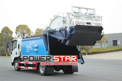 Isuzu NPR ELF automatic refuse service rear loader
