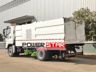 Isuzu FVR truck mounted 12 cbm road sweeper