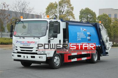 Isuzu 8 cbm trash truck compactor truck