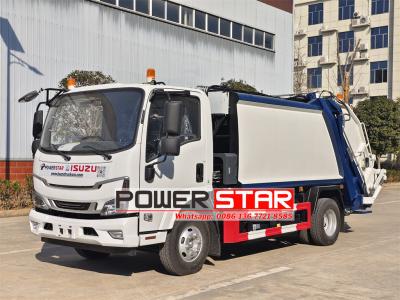 ISUZU 6CBM electric garbage compactor truck for sale