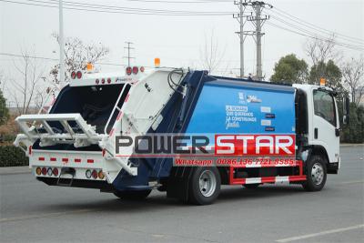 Isuzu 8 cbm trash truck compactor truck