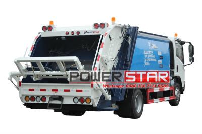 Isuzu 8 cbm trash truck compactor truck