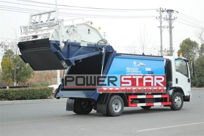 Isuzu 8 cbm trash truck compactor truck