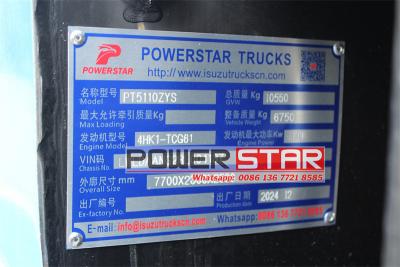 Isuzu 8 cbm trash truck compactor truck