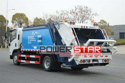 Isuzu 8 cbm trash truck compactor truck