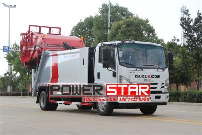 Isuzu NPR 10yard solid waste compactor vehicle