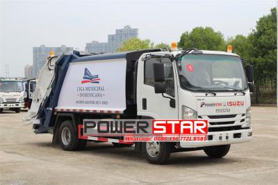 ISUZU 6CBM rear loader compactor truck