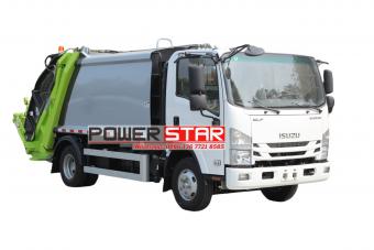6cbm trash compactor truck by Isuzu KV100 chassis