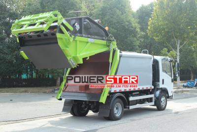 6cbm trash compactor truck by Isuzu KV100 chassis