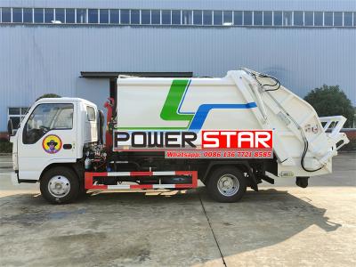 Isuzu 7 cbm hook lift with garbage compactor