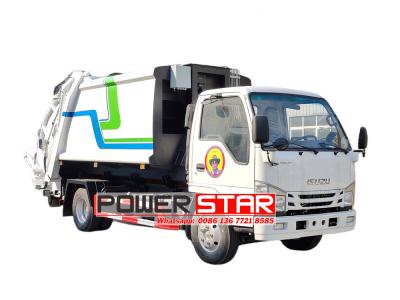 Isuzu 7 cbm hook lift with garbage compactor