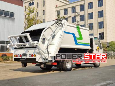 Isuzu 7 cbm hook lift with garbage compactor