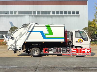 Isuzu 7 cbm hook lift with garbage compactor