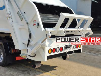 Isuzu 7 cbm hook lift with garbage compactor