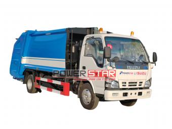 ISUZU NKR chassis trash compactor truck for sale