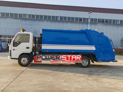 ISUZU NKR chassis trash compactor truck for sale