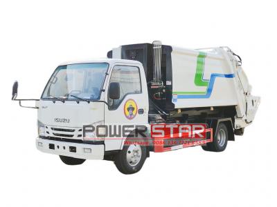 ISUZU NKR hook loader with garbage compactor