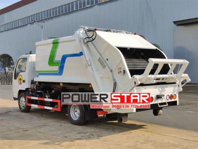 ISUZU NKR hook loader with garbage compactor