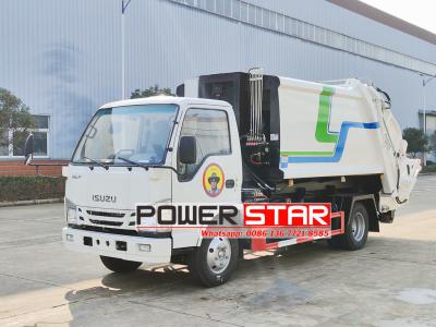 ISUZU NKR hook loader with garbage compactor