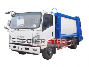 Isuzu 700P 8cbm rear loader refuse compactor truck