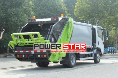 ISUZU KV100 6CBM rear loader garbage truck