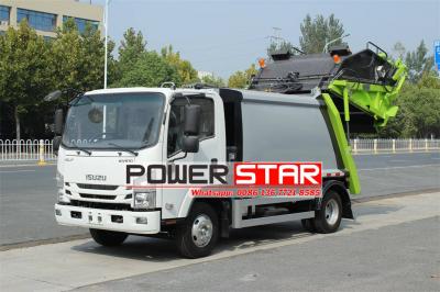 ISUZU KV100 6CBM rear loader garbage truck