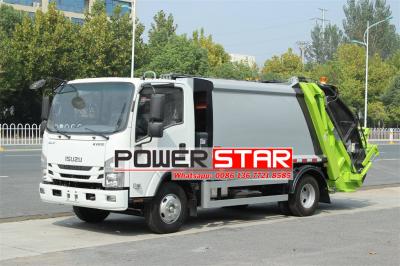 ISUZU KV100 6CBM rear loader garbage truck