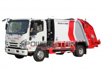 Japan Isuzu 6cbm Refuse Compactor Truck Rear Loader
