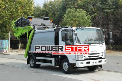 ISUZU KV100 6CBM rear loader garbage truck