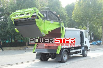 ISUZU KV100 6CBM rear loader garbage truck