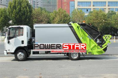 ISUZU KV100 6CBM rear loader garbage truck