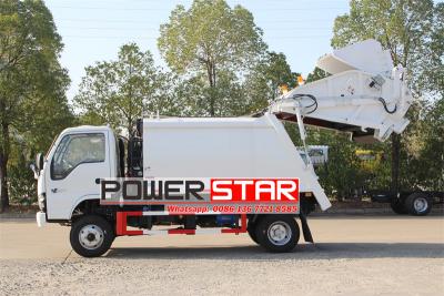 Isuzu 8 cbm off road rear compactor truck
