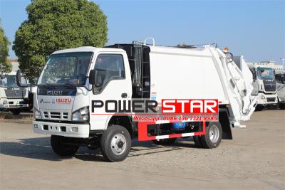 Isuzu 8 cbm off road rear compactor truck