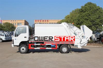Isuzu 8 cbm off road rear compactor truck